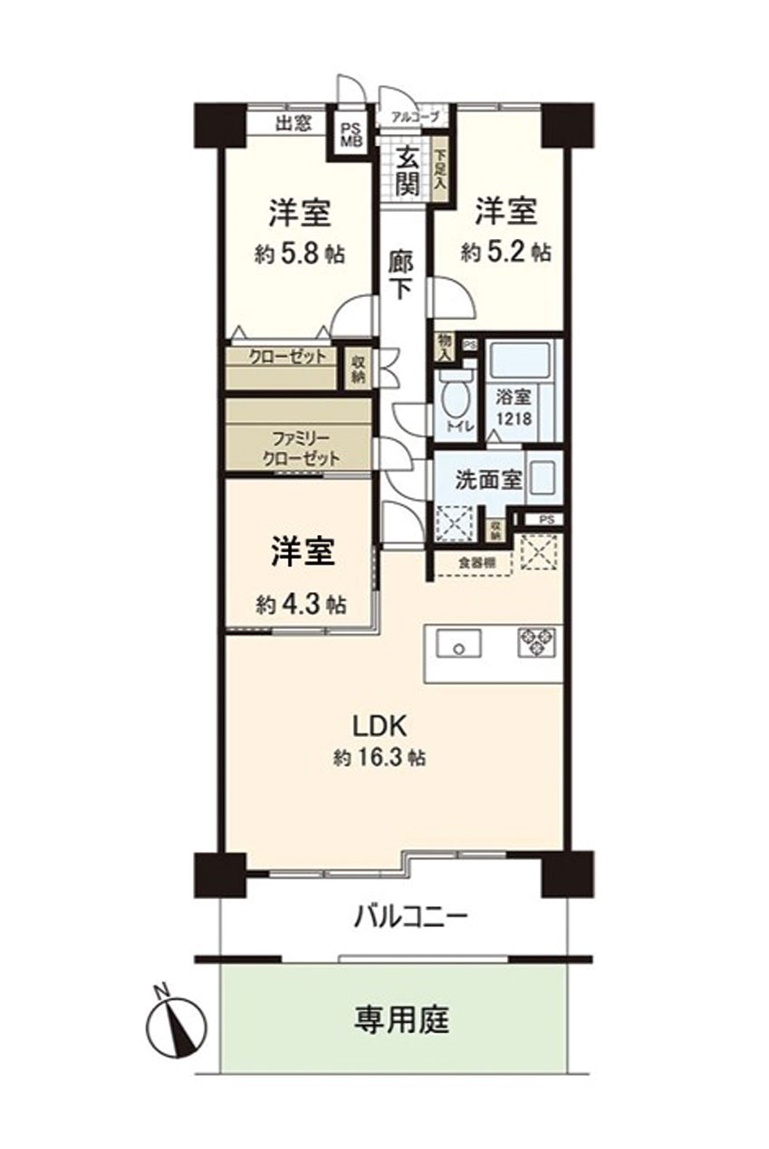 施工後の間取り